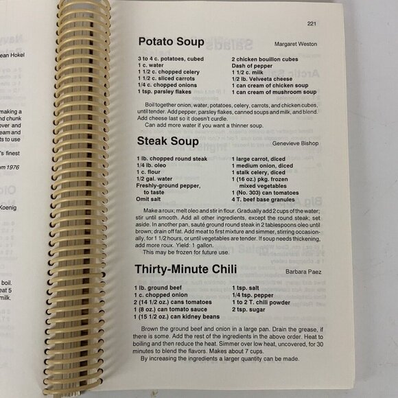 Ross Calvary United Methodist Church Centennial Cookbook 1894-1994 Spiral Bound - Picture 16 of 16